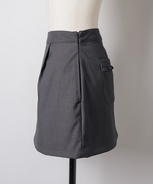 GIUNON（ジウノン）の「back frill mini skirt / バックフリルミニスカート（スカート・レディース・グレー/ブラック・FREE）」の20枚目の写真