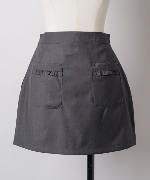 GIUNON（ジウノン）の「back frill mini skirt / バックフリルミニスカート（スカート・レディース・グレー/ブラック・FREE）」の15枚目の写真