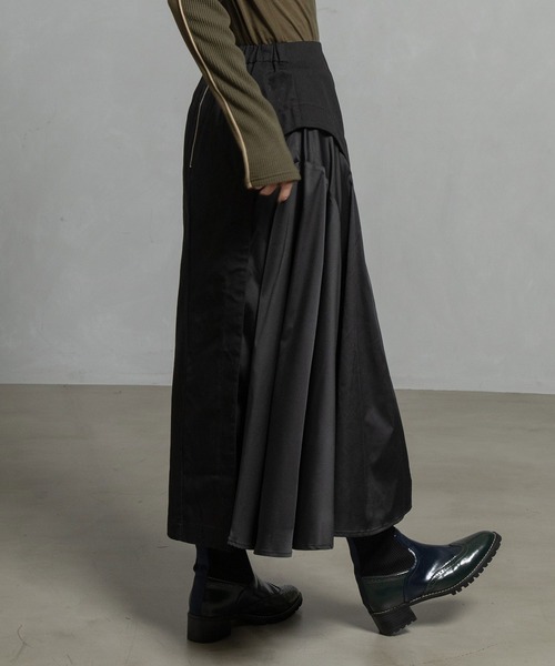 MARECHAL TERRE（マルシャルテル）の「コンビネーションアシンメトリースカート（スカート・レディース・ブラック系その他/チャコールグレー/ブラック/インディゴブルー・MEDIUM）」の17枚目の写真