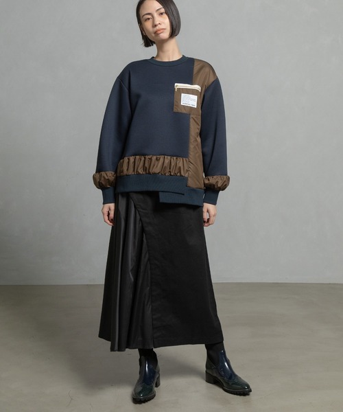 MARECHAL TERRE（マルシャルテル）の「コンビネーションアシンメトリースカート（スカート・レディース・ブラック系その他/チャコールグレー/ブラック/インディゴブルー・MEDIUM）」の22枚目の写真