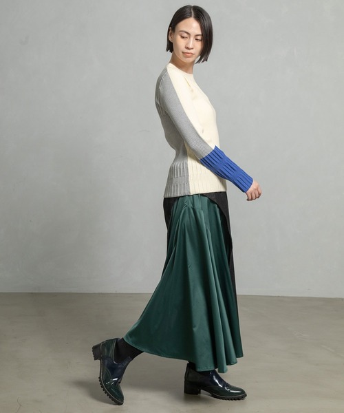 MARECHAL TERRE（マルシャルテル）の「コンビネーションアシンメトリースカート（スカート・レディース・ブラック系その他/チャコールグレー/ブラック/インディゴブルー・MEDIUM）」の12枚目の写真