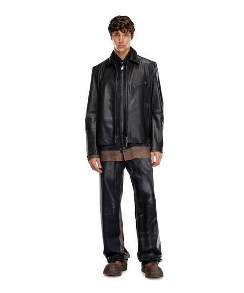 メンズ レザージャケット L-KORN-A（ライダースジャケット）｜DIESEL