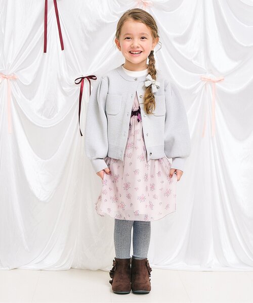 apres les cours(アプレレクール)の「【ジュニア対応】裾リボンレギンス(レギンス/スパッツ・キッズ・ブラック/アイボリー/エメラルド/グレー・90/140/120/110/100)」の6枚目の写真