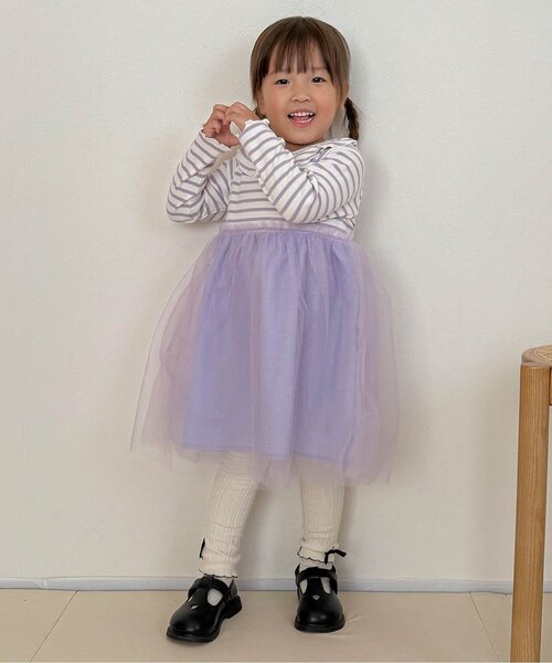 apres les cours(アプレレクール)の「【ジュニア対応】裾リボンレギンス(レギンス/スパッツ・キッズ・ブラック/アイボリー/エメラルド/グレー・90/140/120/110/100)」の7枚目の写真