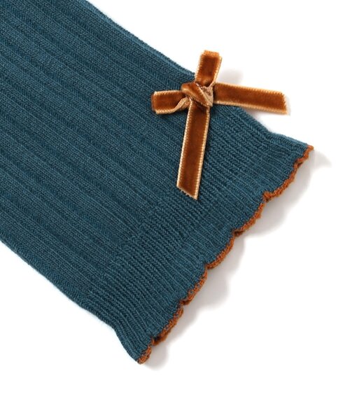 apres les cours(アプレレクール)の「【ジュニア対応】裾リボンレギンス(レギンス/スパッツ・キッズ・ブラック/アイボリー/エメラルド/グレー・90/140/120/110/100)」の17枚目の写真