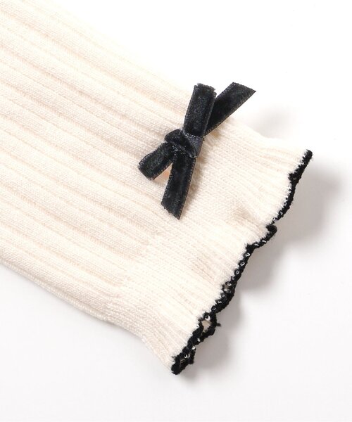 apres les cours(アプレレクール)の「【ジュニア対応】裾リボンレギンス(レギンス/スパッツ・キッズ・ブラック/アイボリー/エメラルド/グレー・90/140/120/110/100)」の20枚目の写真