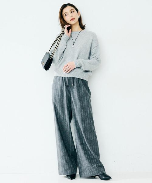 untitled アンタイトル　ウール混　ラメニット　M 2 定価24200円 セットアップ可/ゆったり】ウール混ラメニット（ニット/セーター