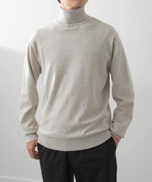 ITEMS URBANRESEARCH(アイテムズ アーバンリサーチ)の「カシミヤ×コットンハイネック セーター(ニット/セーター・メンズ・ブラック/グレー/モカ/ボルドー・MEDIUM/LARGE)」の13枚目の写真