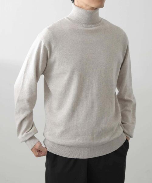 ITEMS URBANRESEARCH(アイテムズ アーバンリサーチ)の「カシミヤ×コットンハイネック セーター(ニット/セーター・メンズ・ブラック/グレー/モカ/ボルドー・MEDIUM/LARGE)」の14枚目の写真