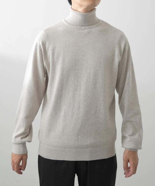 ITEMS URBANRESEARCH(アイテムズ アーバンリサーチ)の「カシミヤ×コットンハイネック セーター(ニット/セーター・メンズ・ブラック/グレー/モカ/ボルドー・MEDIUM/LARGE)」の18枚目の写真