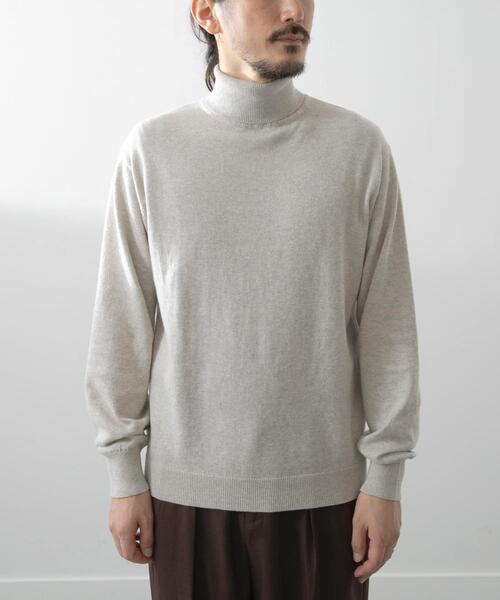 ITEMS URBANRESEARCH(アイテムズ アーバンリサーチ)の「カシミヤ×コットンハイネック セーター(ニット/セーター・メンズ・ブラック/グレー/モカ/ボルドー・MEDIUM/LARGE)」の22枚目の写真