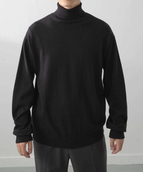 STONE  ハイネックセーター 黒 trim_ofkss_item79b13198af6b11e
