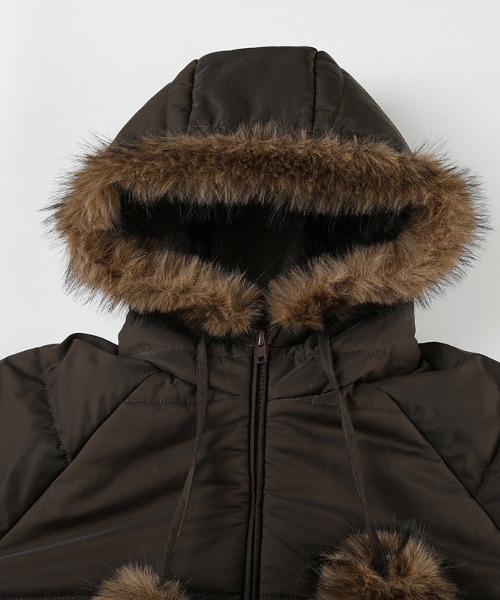 VIBGYOR(ヴィブジョー)の「【LAMPOON】中綿ショートフードブルゾン(ブルゾン・レディース・モカ・MEDIUM/SMALL/LARGE)」の3枚目の写真