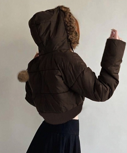 VIBGYOR(ヴィブジョー)の「【LAMPOON】中綿ショートフードブルゾン(ブルゾン・レディース・モカ・MEDIUM/SMALL/LARGE)」の5枚目の写真