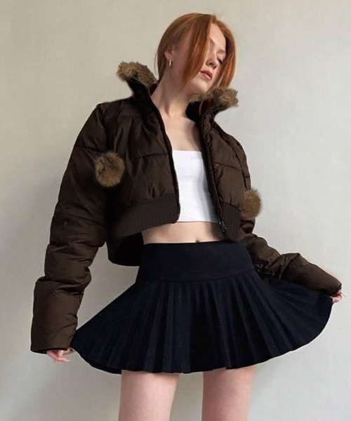 VIBGYOR(ヴィブジョー)の「【LAMPOON】中綿ショートフードブルゾン(ブルゾン・レディース・モカ・MEDIUM/SMALL/LARGE)」の7枚目の写真