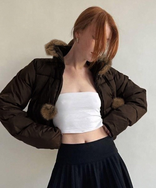 VIBGYOR(ヴィブジョー)の「【LAMPOON】中綿ショートフードブルゾン(ブルゾン・レディース・モカ・MEDIUM/SMALL/LARGE)」の8枚目の写真