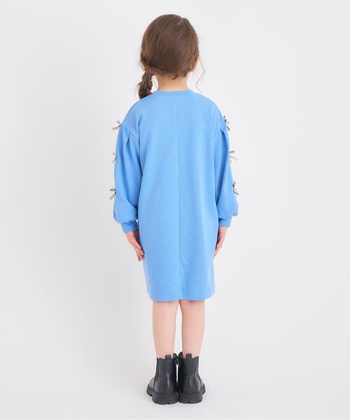 apres les cours（アプレレクール）の「【WEB限定/ジュニア対応】袖リボンワンピース（ワンピース・キッズ・アイボリー/サックスブルー/グレー/レッド・80/90/100/110/120/130/140）」の10枚目の写真