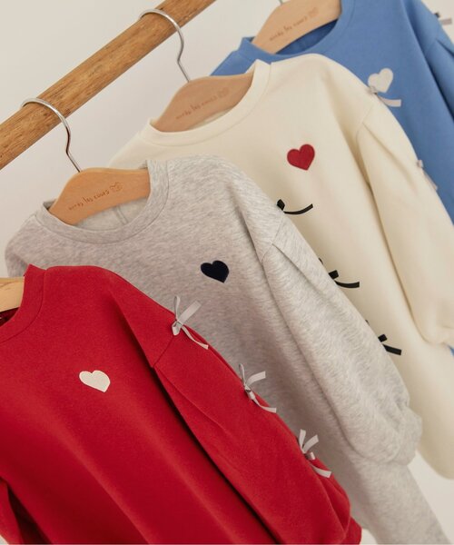 apres les cours（アプレレクール）の「【WEB限定/ジュニア対応】袖リボンワンピース（ワンピース・キッズ・アイボリー/サックスブルー/グレー/レッド・80/90/100/110/120/130/140）」の13枚目の写真