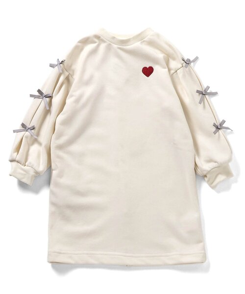 apres les cours（アプレレクール）の「【WEB限定/ジュニア対応】袖リボンワンピース（ワンピース・キッズ・アイボリー/サックスブルー/グレー/レッド・80/90/100/110/120/130/140）」の15枚目の写真