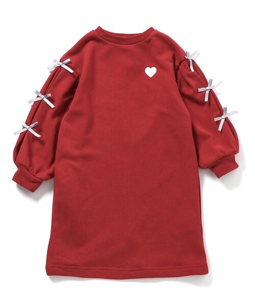 apres les cours（アプレレクール）の「【WEB限定/ジュニア対応】袖リボンワンピース（ワンピース・キッズ・アイボリー/サックスブルー/グレー/レッド・80/90/100/110/120/130/140）」の19枚目の写真