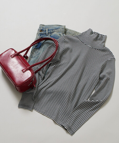 FREAK'S STORE(フリークスストア)の「<調温素材>INKEEP タートルネックトップス/インキープ タートルネックトップス(Tシャツ/カットソー・レディース・レッド/オフホワイト/その他/ブラック・フリ-)」の1枚目の写真