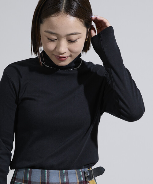 FREAK'S STORE(フリークスストア)の「<調温素材>INKEEP タートルネックトップス/インキープ タートルネックトップス(Tシャツ/カットソー・レディース・レッド/オフホワイト/その他/ブラック・フリ-)」の3枚目の写真