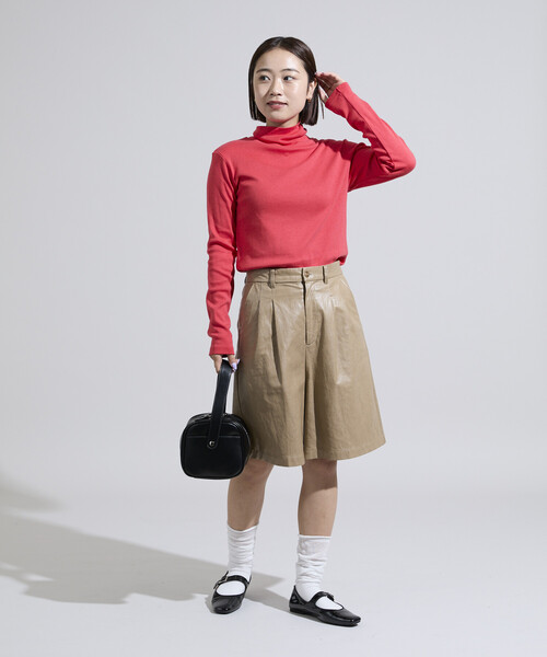 FREAK'S STORE(フリークスストア)の「<調温素材>INKEEP タートルネックトップス/インキープ タートルネックトップス(Tシャツ/カットソー・レディース・レッド/オフホワイト/その他/ブラック・フリ-)」の5枚目の写真