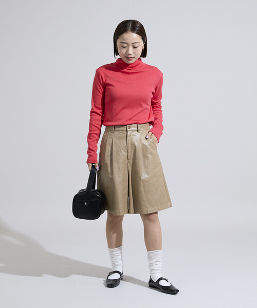 FREAK'S STORE(フリークスストア)の「<調温素材>INKEEP タートルネックトップス/インキープ タートルネックトップス(Tシャツ/カットソー・レディース・レッド/オフホワイト/その他/ブラック・フリ-)」の6枚目の写真