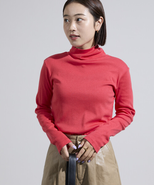 FREAK'S STORE(フリークスストア)の「<調温素材>INKEEP タートルネックトップス/インキープ タートルネックトップス(Tシャツ/カットソー・レディース・レッド/オフホワイト/その他/ブラック・フリ-)」の9枚目の写真