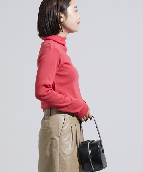 FREAK'S STORE(フリークスストア)の「<調温素材>INKEEP タートルネックトップス/インキープ タートルネックトップス(Tシャツ/カットソー・レディース・レッド/オフホワイト/その他/ブラック・フリ-)」の10枚目の写真