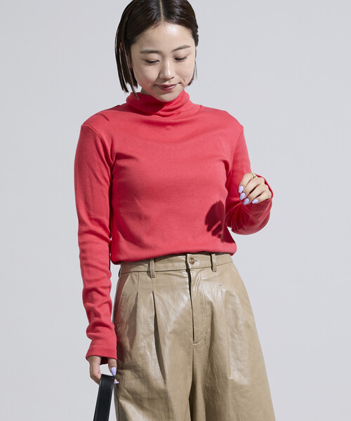 FREAK'S STORE(フリークスストア)の「<調温素材>INKEEP タートルネックトップス/インキープ タートルネックトップス(Tシャツ/カットソー・レディース・レッド/オフホワイト/その他/ブラック・フリ-)」の12枚目の写真