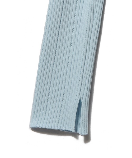 ESTNATION（エストネーション）の「ESTNATION / シュシュコンビ アイレットリブニット（カーディガン/ボレロ・レディース・オフホワイト/ライトブルー/ネイビー・FREE）」の9枚目の写真