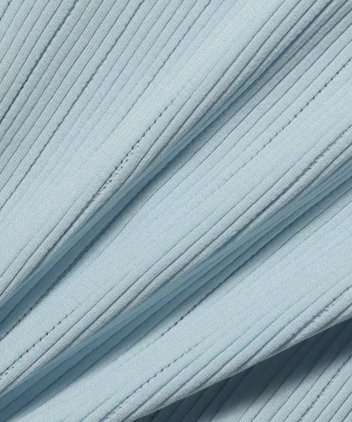 ESTNATION（エストネーション）の「ESTNATION / シュシュコンビ アイレットリブニット（カーディガン/ボレロ・レディース・オフホワイト/ライトブルー/ネイビー・FREE）」の7枚目の写真