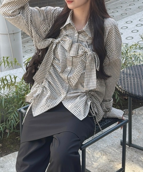 nemne store（ネンネストア）の「ドローギャザーシャツ（シャツ