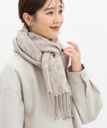 Honeys（ハニーズ）の「【シアバター加工・抗菌防臭・吸湿発熱】ヒョウ柄マフラー（マフラー）」