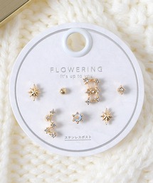 Flowering（フラワーリング）の「ガーリー/リボン/ハート/星座/セットピアス（ピアス（両耳用））」