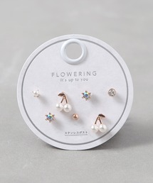 Flowering（フラワーリング）の「ガーリー/リボン/ハート/星座/セットピアス（ピアス（両耳用））」