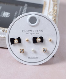 Flowering（フラワーリング）の「ガーリー/リボン/ハート/星座/セットピアス（ピアス（両耳用））」