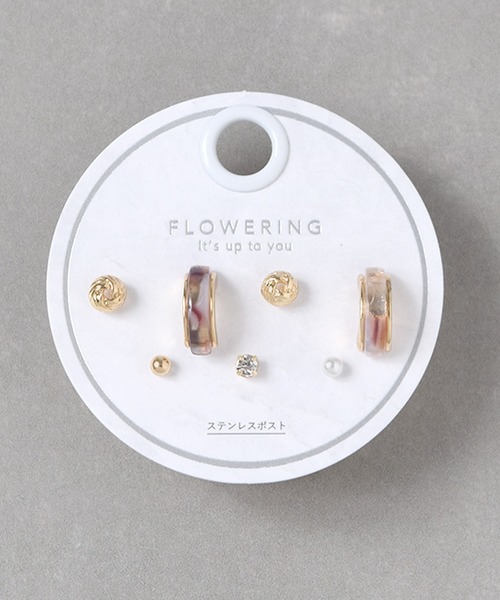Flowering（フラワーリング）の「ガーリー/リボン/ハート/星座/セットピアス（ピアス（両耳用）・レディース・ゴールド/ピンク/ブラック系1/レッド/ゴールド系2/シルバー系2/ゴールド系1/シルバー/ブラック/ピンクゴールド/シャンパン/シルバー系1・FREE）」の18枚目の写真