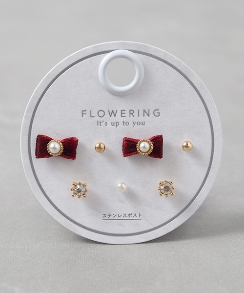 Flowering（フラワーリング）の「ガーリー/リボン/ハート/星座/セットピアス（ピアス（両耳用）・レディース・ゴールド/ピンク/ブラック系1/レッド/ゴールド系2/シルバー系2/ゴールド系1/シルバー/ブラック/ピンクゴールド/シャンパン/シルバー系1・FREE）」の22枚目の写真