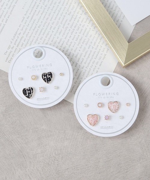 Flowering（フラワーリング）の「ガーリー/リボン/ハート/星座/セットピアス（ピアス（両耳用）・レディース・ゴールド/ピンク/ブラック系1/レッド/ゴールド系2/シルバー系2/ゴールド系1/シルバー/ブラック/ピンクゴールド/シャンパン/シルバー系1・FREE）」の17枚目の写真