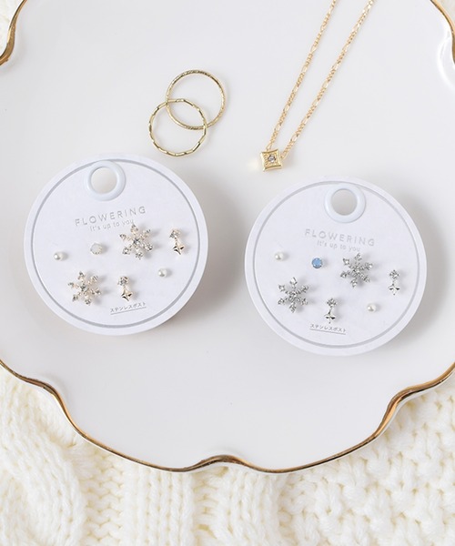 Flowering（フラワーリング）の「ガーリー/リボン/ハート/星座/セットピアス（ピアス（両耳用）・レディース・ゴールド/ピンク/ブラック系1/レッド/ゴールド系2/シルバー系2/ゴールド系1/シルバー/ブラック/ピンクゴールド/シャンパン/シルバー系1・FREE）」の15枚目の写真