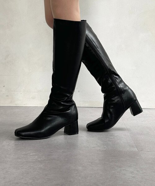 Thevon(ゼボン)の「ヒールロングブーツ(ブーツ・レディース・ブラック・L/M)」の10枚目の写真