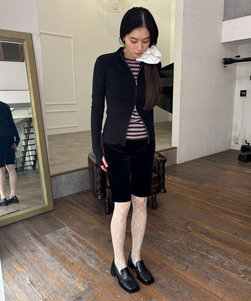 FUULLY STUDIO（フーリィーステューディオ）の「ベロアバイカーパンツ（その他パンツ・レディース・ブラック・FREE）」の3枚目の写真