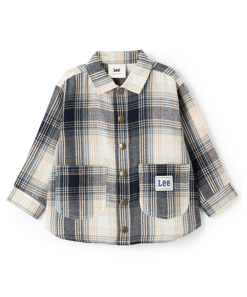 petit main（プティマイン）の「【Lee】デニム・チェックシャツ（シャツ/ブラウス・キッズ・カラフル/ブルー/ダークグレー・130cm/120cm/90cm/110cm/100cm/80ｃｍ）」の5枚目の写真