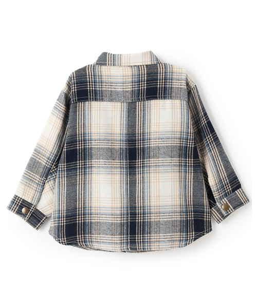 petit main（プティマイン）の「【Lee】デニム・チェックシャツ（シャツ/ブラウス・キッズ・カラフル/ブルー/ダークグレー・130cm/120cm/90cm/110cm/100cm/80ｃｍ）」の6枚目の写真