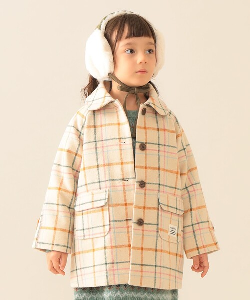BEAMS mini(ビームスミニ)の「チェック柄 コート 2025FW(90~140cm)(その他アウター・キッズ・オリーブ/ブラウン系その他2・90/140/130/120/110/100)」の3枚目の写真