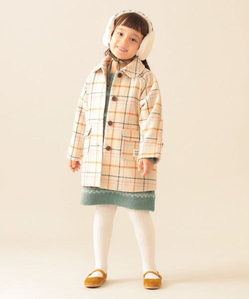 BEAMS mini(ビームスミニ)の「チェック柄 コート 2025FW(90~140cm)(その他アウター・キッズ・オリーブ/ブラウン系その他2・90/140/130/120/110/100)」の5枚目の写真