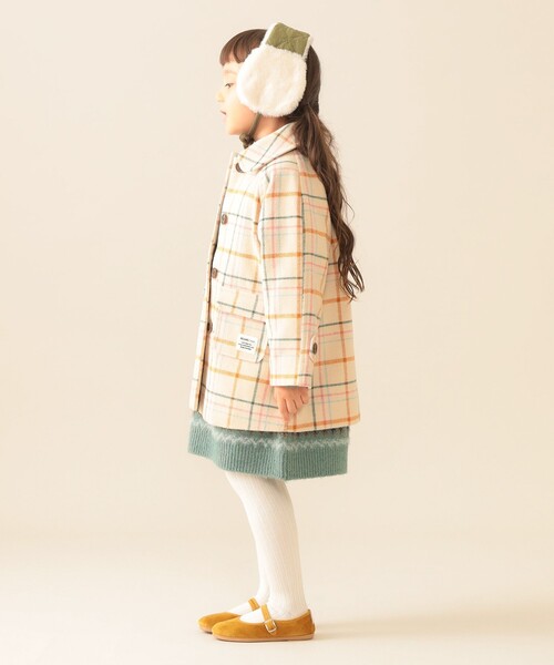BEAMS mini(ビームスミニ)の「チェック柄 コート 2025FW(90~140cm)(その他アウター・キッズ・オリーブ/ブラウン系その他2・90/140/130/120/110/100)」の6枚目の写真