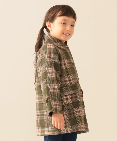BEAMS mini(ビームスミニ)の「チェック柄 コート 2025FW(90~140cm)(その他アウター・キッズ・オリーブ/ブラウン系その他2・90/140/130/120/110/100)」の8枚目の写真